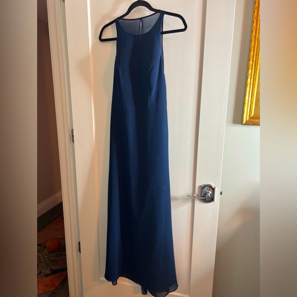 Long navy gown
